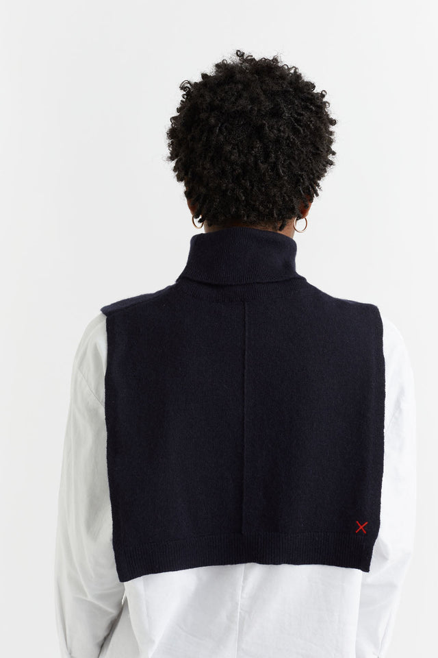 Navy Wool-Cashmere Tabard image 3