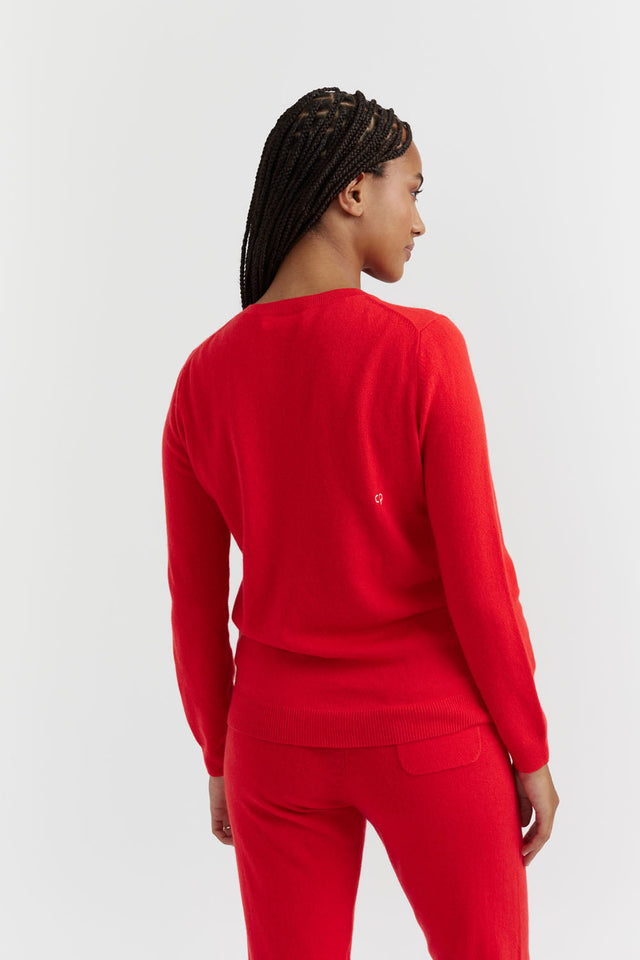 Red Wool-Cashmere Christmas Sweater image 3