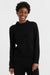 Black Wool-Cashmere Cropped Sweater