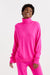 Fuchsia Wool-Cashmere Relaxed Rollneck Sweater