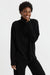 Black Wool-Cashmere Relaxed Rollneck Sweater