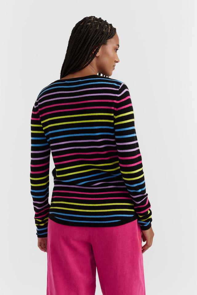 Multicoloured Heart Breton Wool-Cashmere Sweater image 3