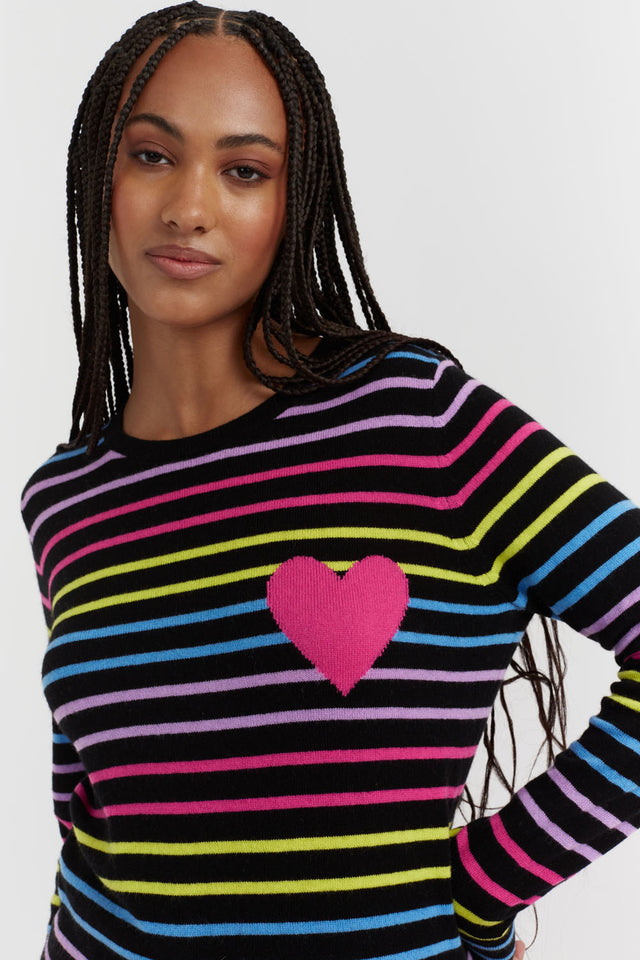 Multicoloured Heart Breton Wool-Cashmere Sweater image 1