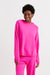 Fuchsia Wool-Cashmere Boxy Hoodie