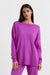 Violet Wool-Cashmere Slouchy Sweater