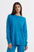 Teal Wool-Cashmere Slouchy Sweater