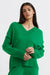 Forest-Green Wool-Cashmere V-Neck Sweater