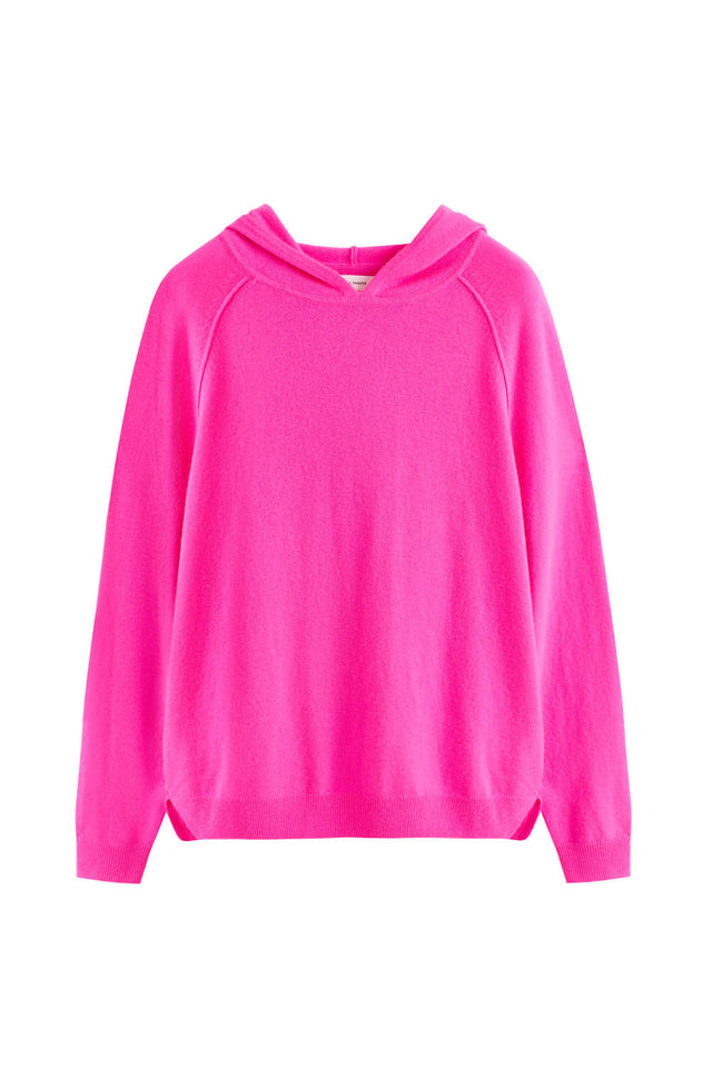 Fuchsia Wool-Cashmere Boxy Hoodie image 2