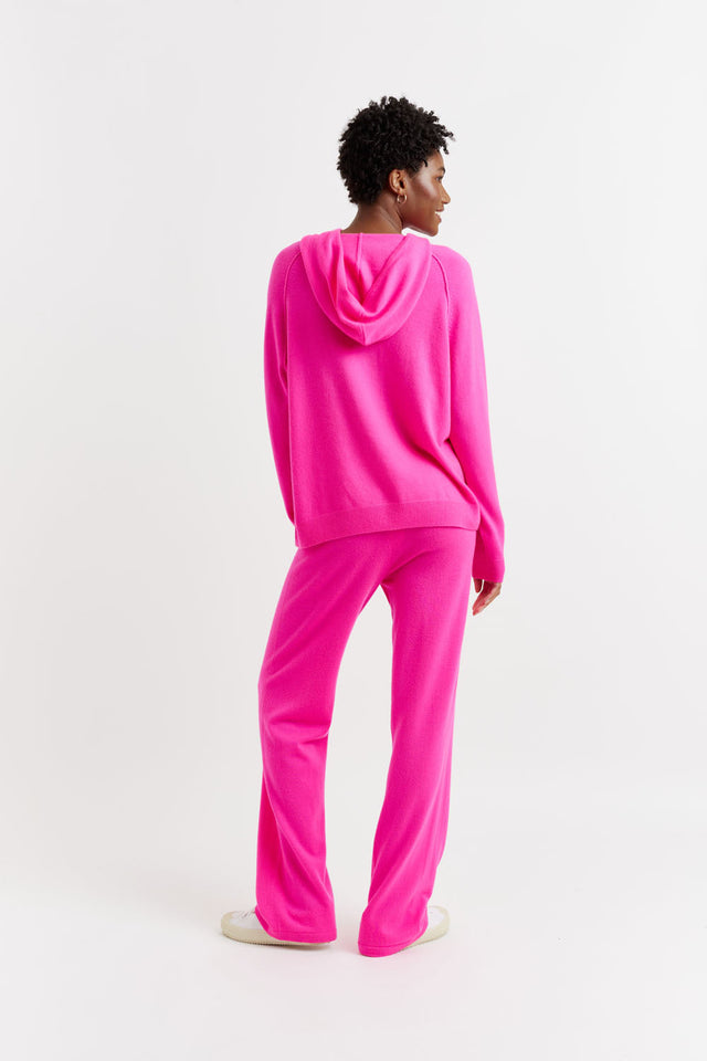 Fuchsia Wool-Cashmere Boxy Hoodie image 3