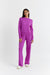 Violet Wool-Cashmere Wide-Leg Track Pants