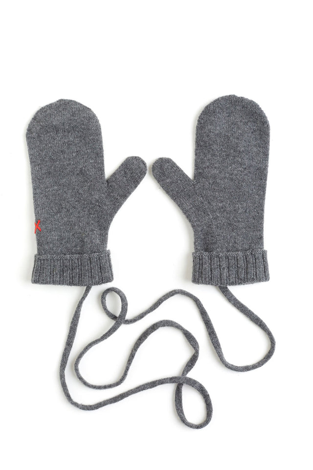 Dark-Grey Wool-Cashmere Mittens image 2