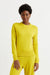 Yellow Wool-Cashmere Cropped Sweater