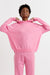 Flamingo-Pink Wool-Cashmere Boxy Hoodie