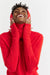 Bright-Red Wool-Cashmere Ribbed Fingerless Gloves