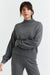 Dark-Grey Wool-Cashmere Bell Sleeve Sweater