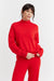 Bright-Red Wool-Cashmere Bell Sleeve Sweater