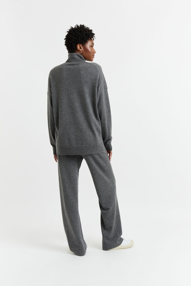 Dark-Grey Wool-Cashmere Rollneck Sweater image 3