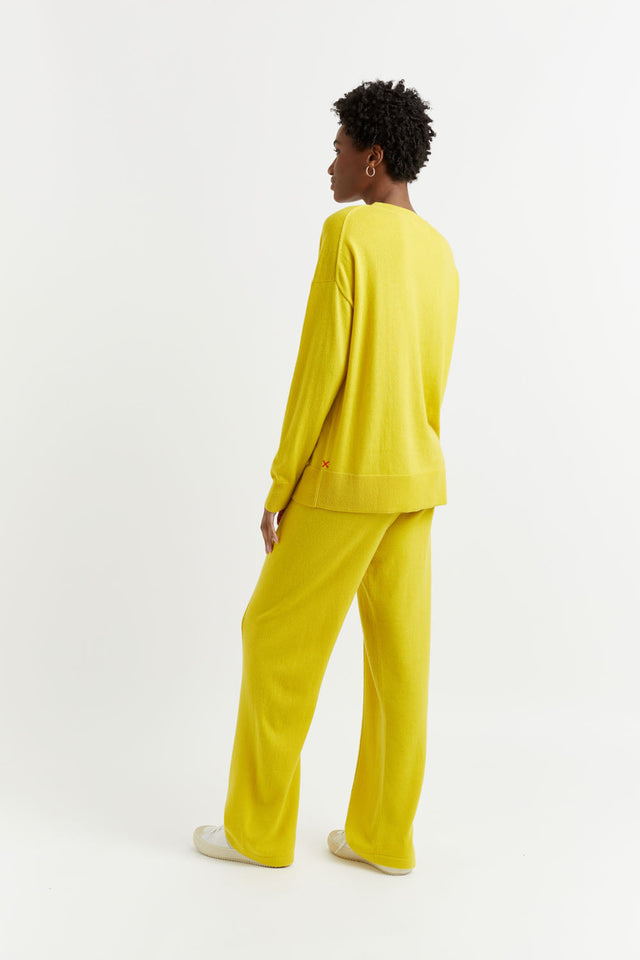 Yellow Wool-Cashmere Slouchy Sweater image 3