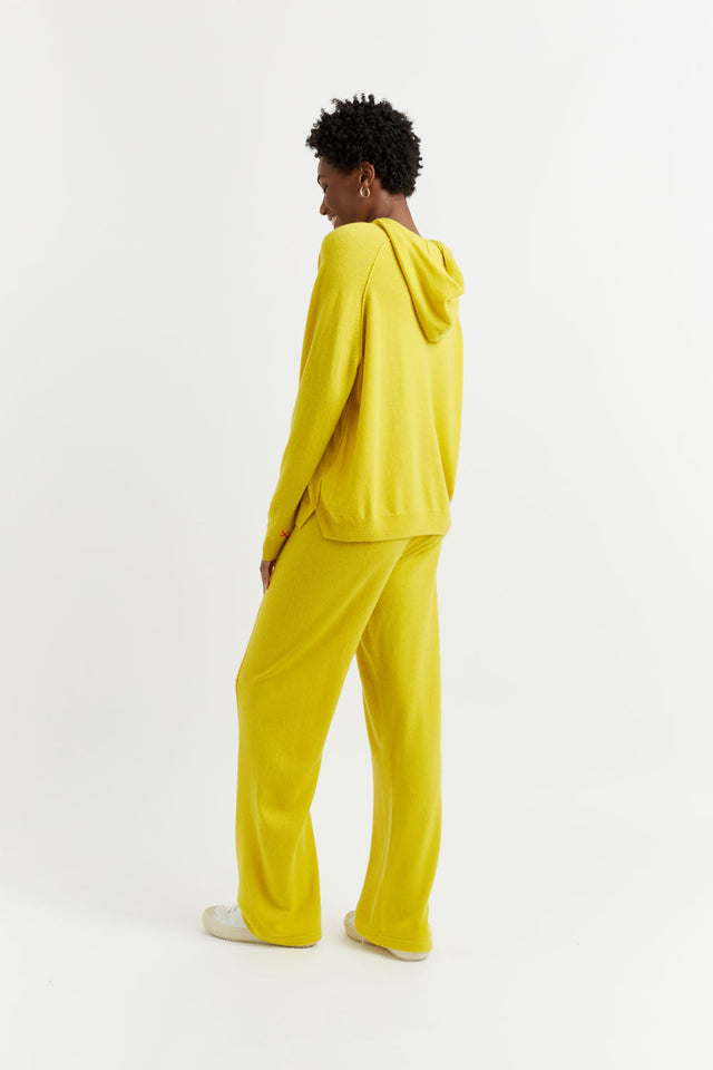 Yellow Wool-Cashmere Boxy Hoodie image 3