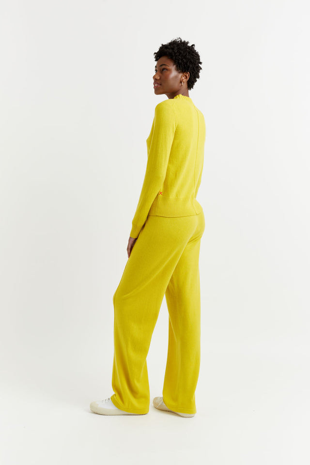 Yellow Wool-Cashmere Cropped Sweater image 3