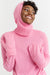 Flamingo-Pink Wool-Cashmere Balaclava