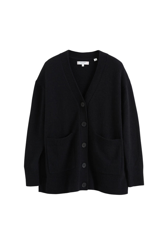 Black Cashmere Chunky Cardigan image 3