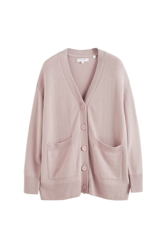 Powder-Pink Cashmere Chunky Cardigan image 2