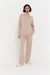 Powder-Pink Cashmere Wide-Leg Pants