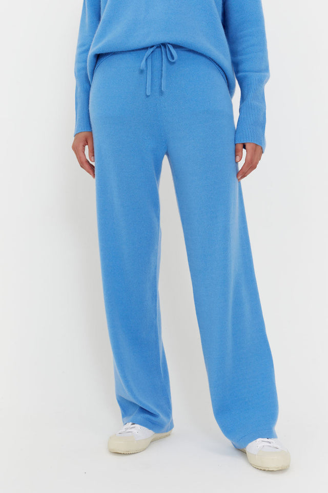 Sky-Blue Cashmere Wide-Leg Pants image 2