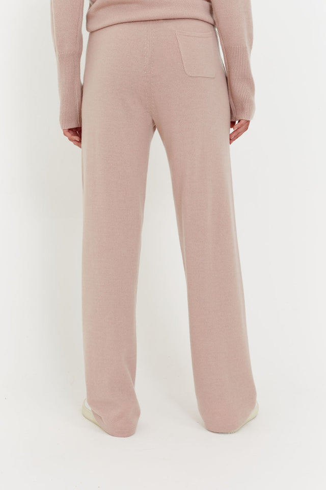 Powder-Pink Cashmere Wide-Leg Pants image 4