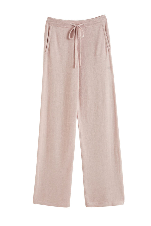 Powder-Pink Cashmere Wide-Leg Pants image 3