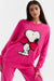 Fuchsia Snoopy Bow Wool-Cashmere Sweater