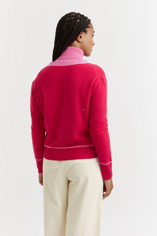 Pink Recycled Merino and Cashmere Cardigan image 2