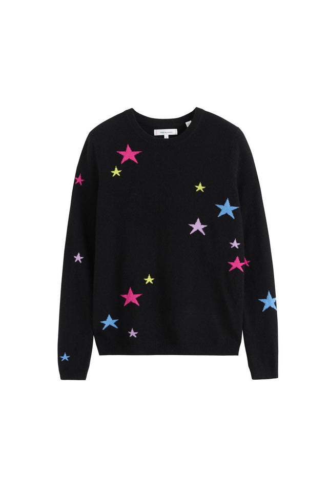 Black Wool-Cashmere Star Sweater image 2