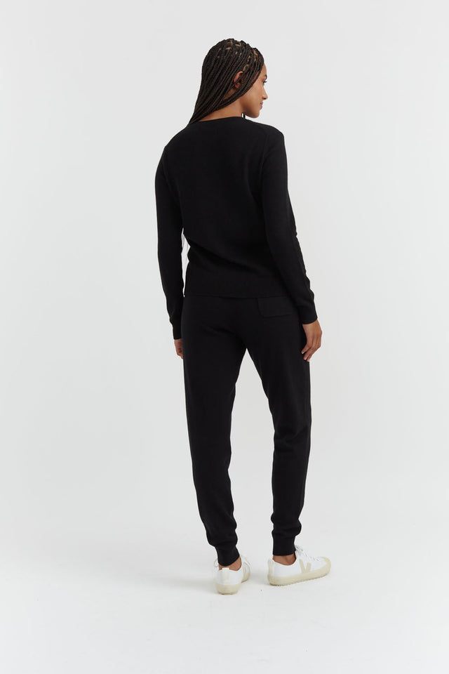 Black Wool-Cashmere J'adore Christmas Sweater image 3
