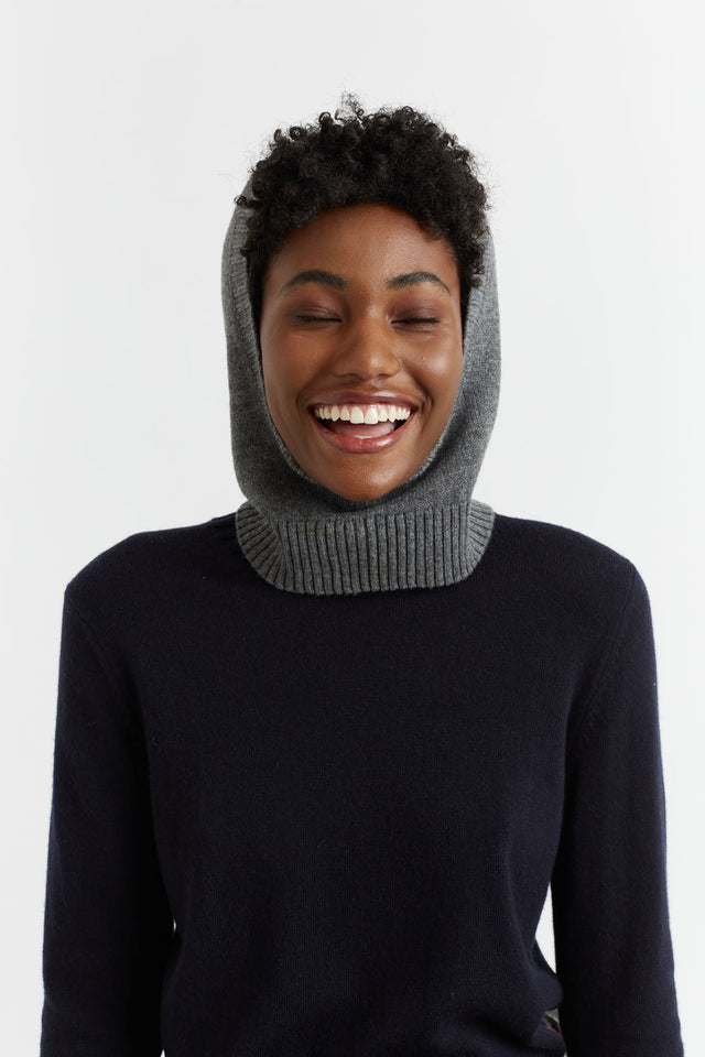 Dark-Grey Wool-Cashmere Balaclava image 2