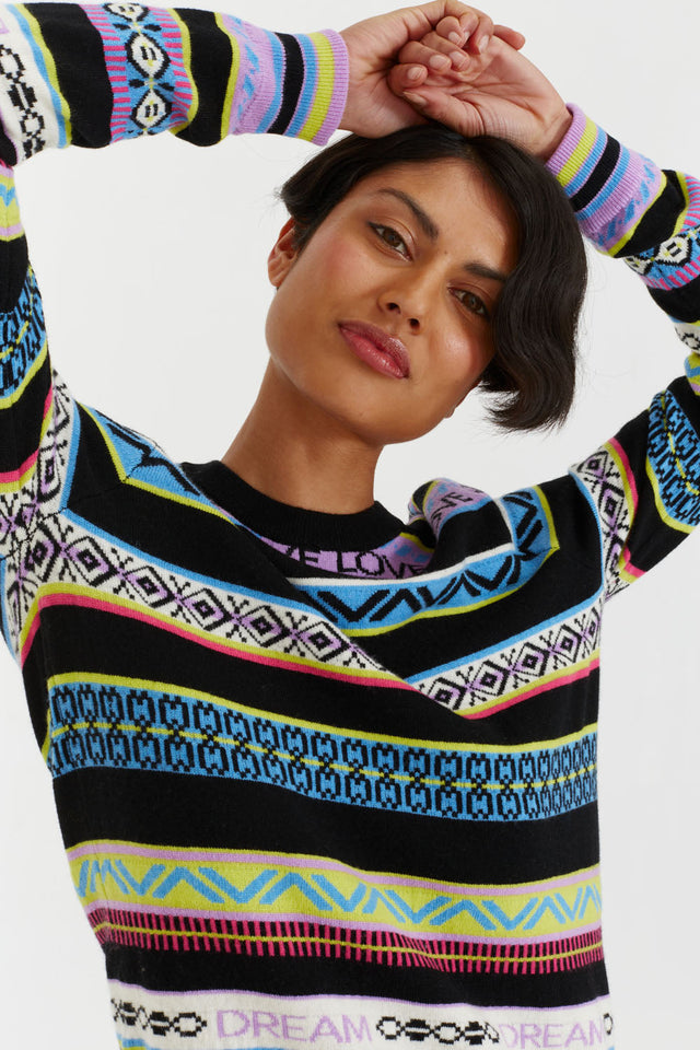 Multicoloured Wool-Cashmere Fair Isle Sweater image 1