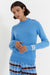 Sky-Blue Wool-Cashmere Varsity Sweater