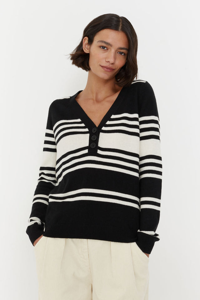 Black Wool-Cashmere Camille Sweater image 1