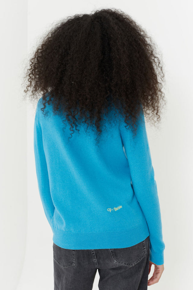 Blue Wool-Cashmere Ski Barbie Rollneck Sweater image 3