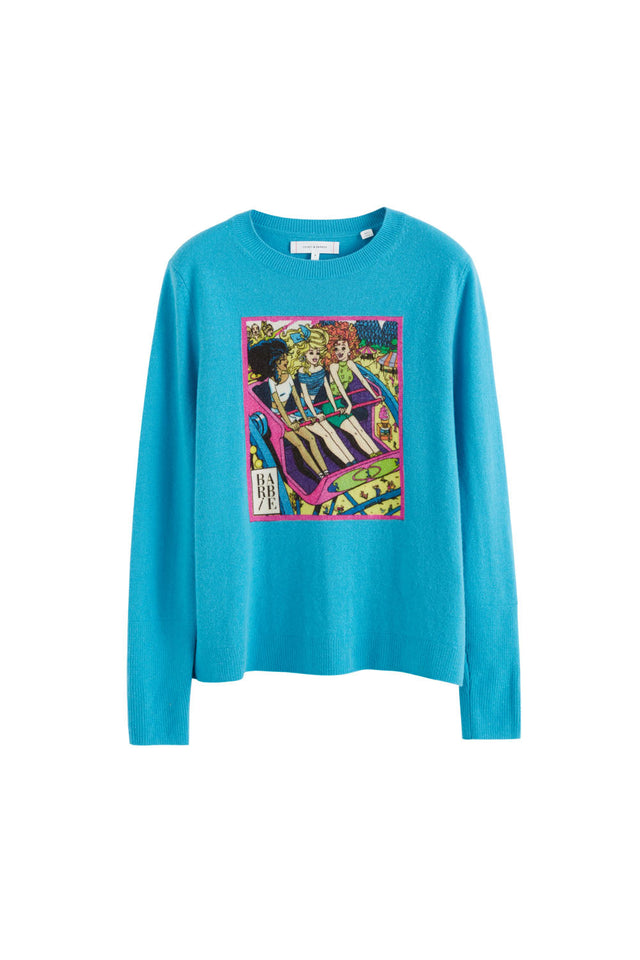 Blue Wool-Cashmere Rollercoaster Barbie Sweater image 2
