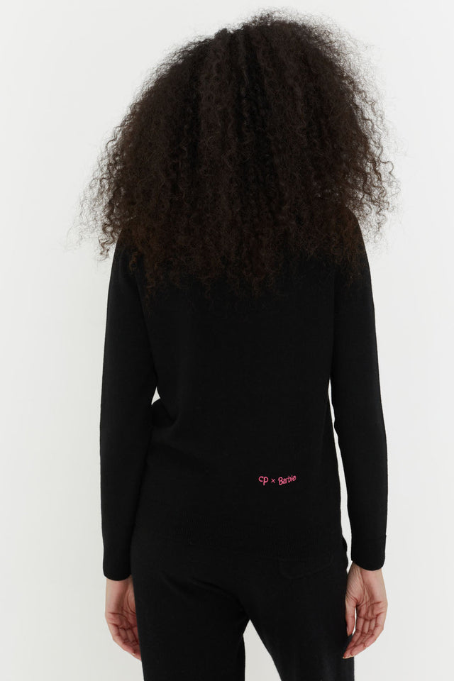 Black Wool-Cashmere Astro Barbie Sweater image 3