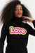 Black Wool-Cashmere Barbie Love Rollneck Sweater