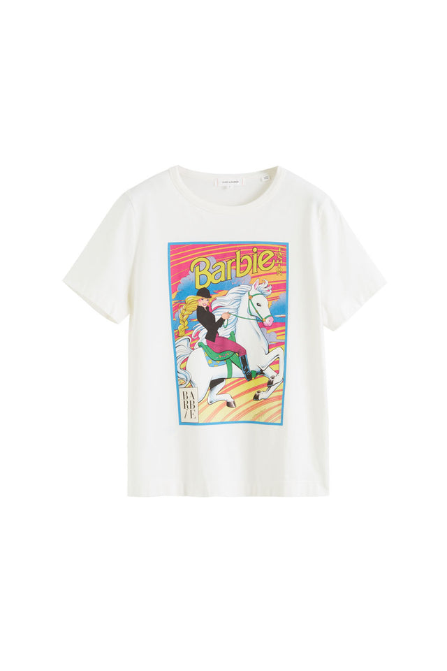 Cream Cotton Equestrian Barbie T-Shirt image 2