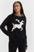 Black Wool-Cashmere Reindeer Sweater