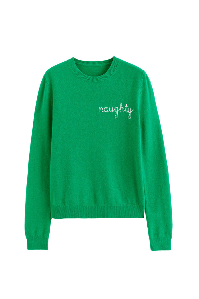 Green Wool-Cashmere Naughty or Nice Sweater image 2