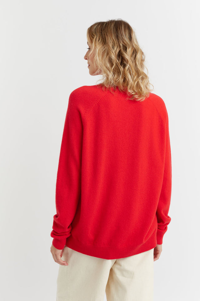 Red Wool-Cashmere Joyeux Sweater image 3