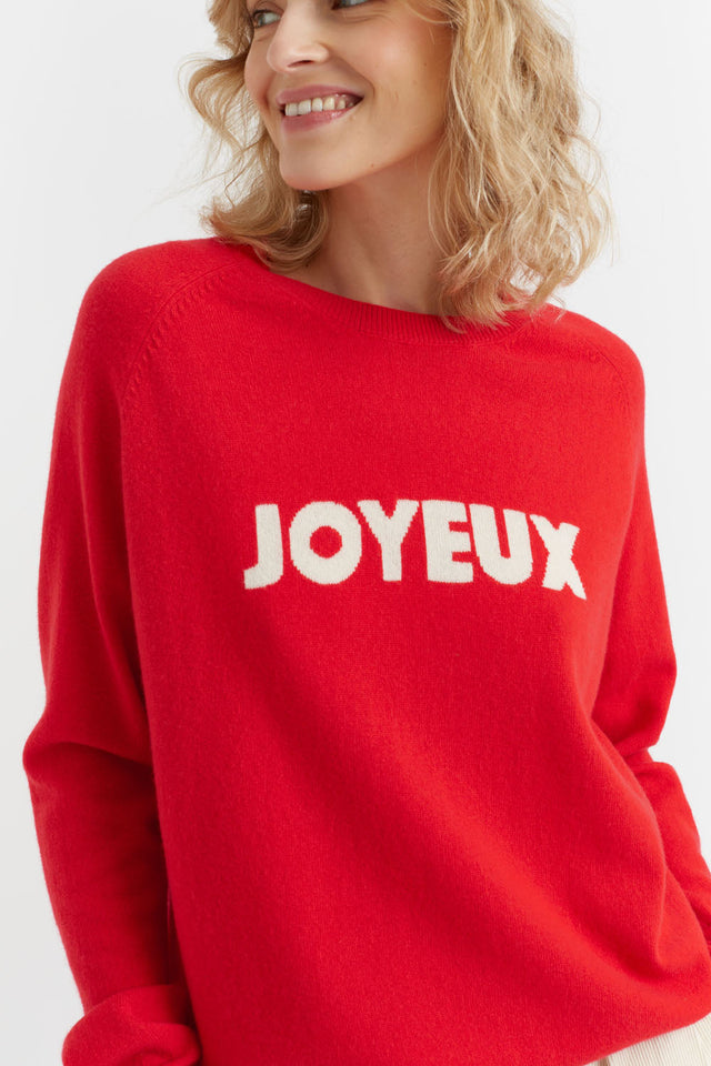 Red Wool-Cashmere Joyeux Sweater image 1