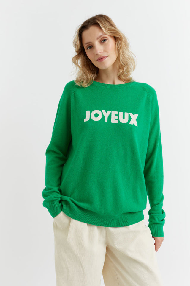 Green Wool-Cashmere Joyeux Sweater image 1