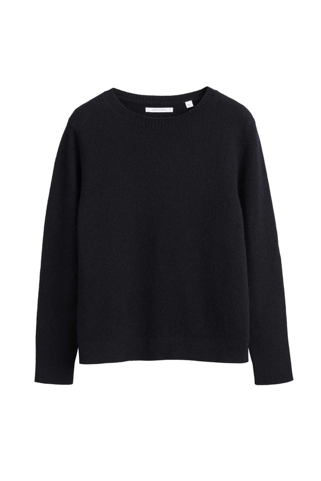 Black Cashmere Boxy Sweater image 2
